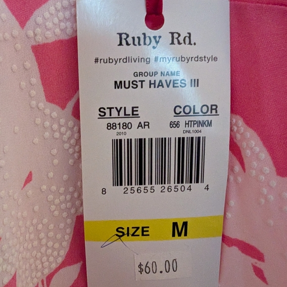 Ruby Rd. Pink and White Floral Dress - Picture 2 of 6